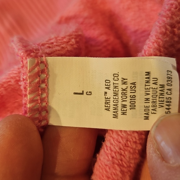 Aerie Cozy Pink Hoodie Oversized L - Picture 3 of 3